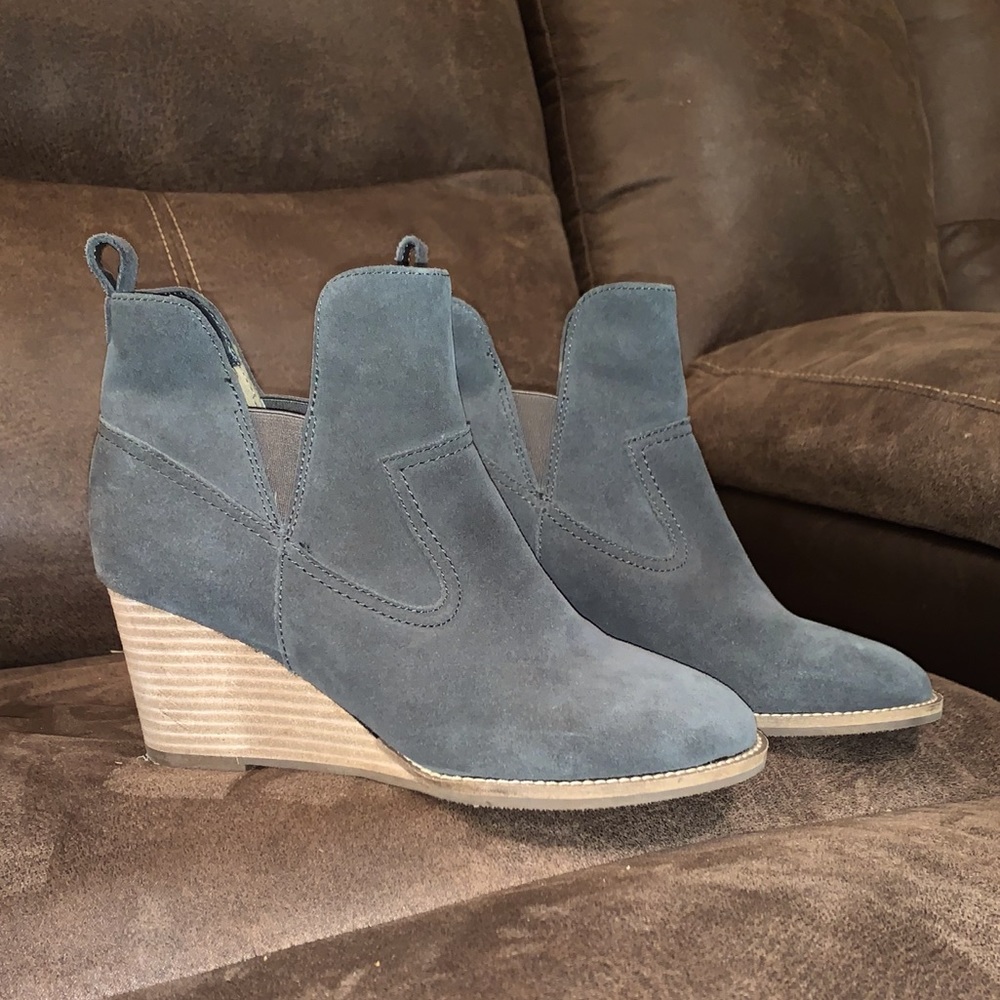 Suede Wedge Booties, Waterproof, Blondo, Irving
